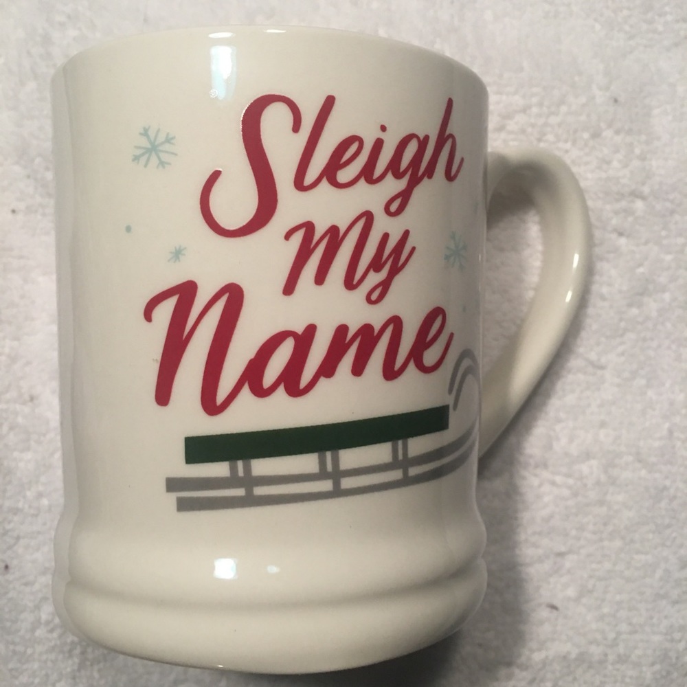 NWOT threshold Sleigh my name mug